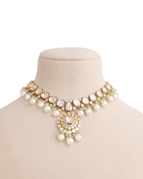 Gwen Polki And Diamond Long Necklace