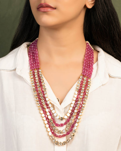 Resham Polki Long Necklace