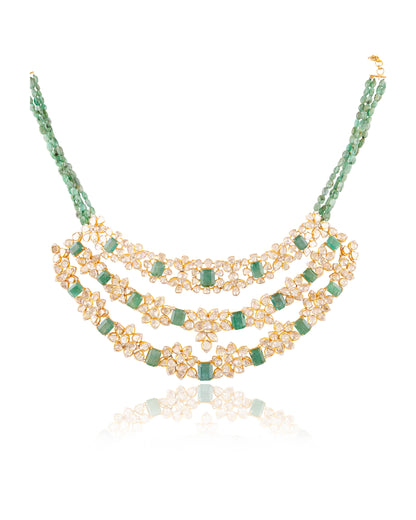 Kajal Polki And Diamond Necklace