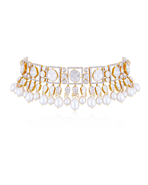 Rimjim Polki And Diamond Choker