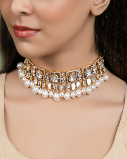 Rimjim Polki And Diamond Choker