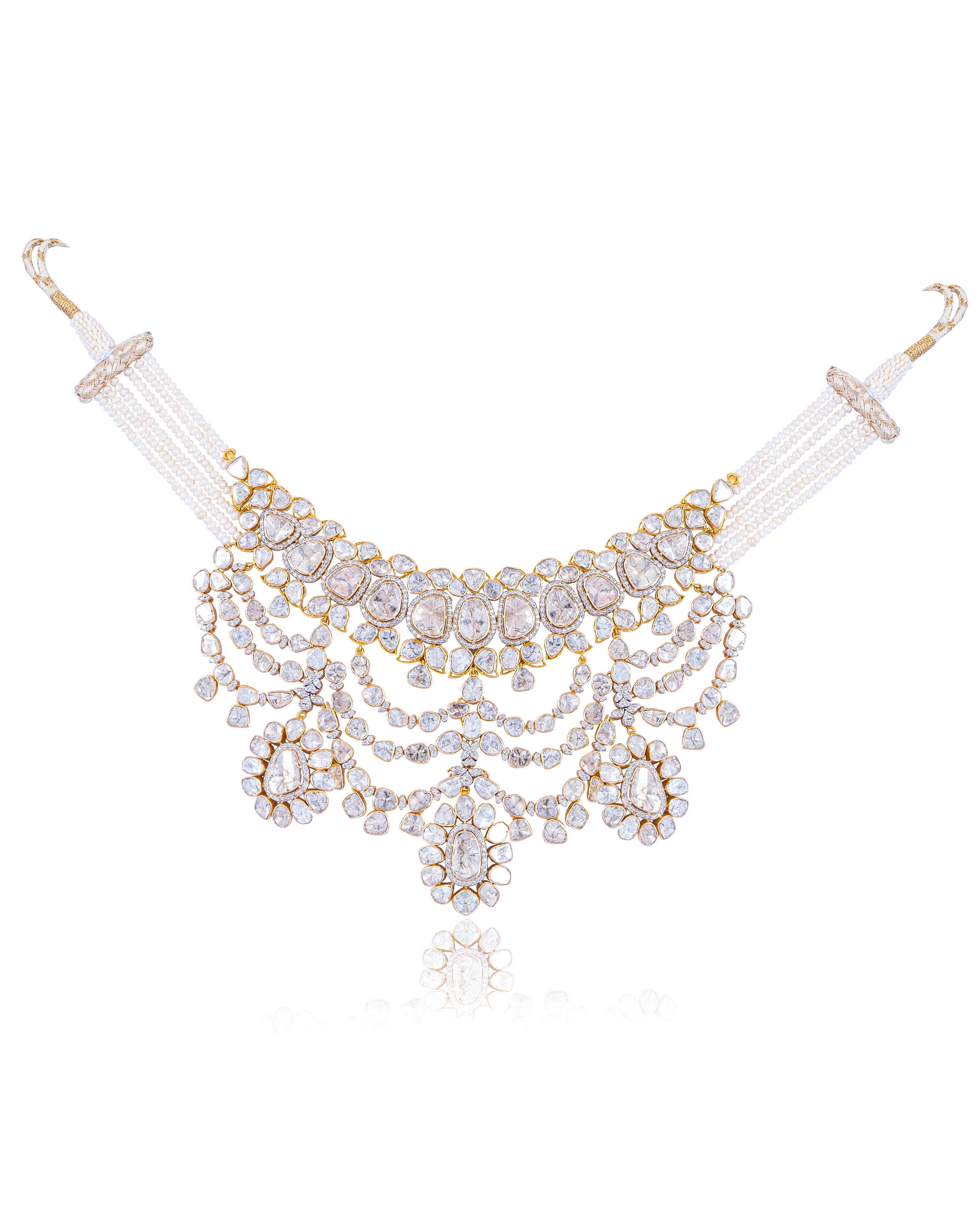 Kausha Polki And Diamond Long Necklace