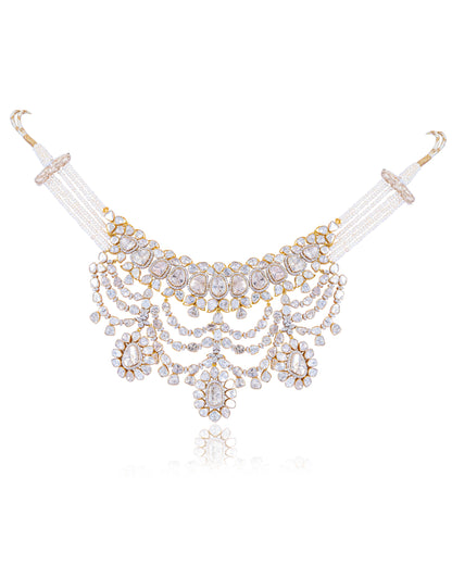 Kausha Polki And Diamond Long Necklace