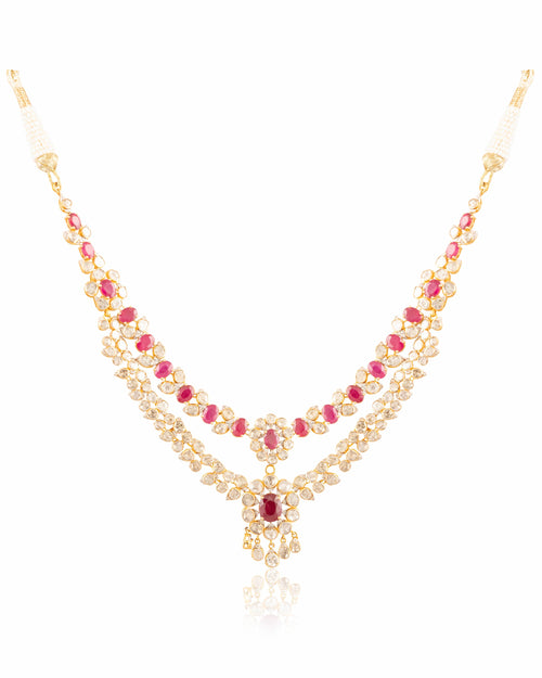 Vinita Polki And Diamond Necklace