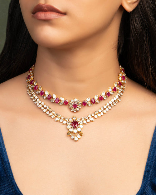 Vinita Polki And Diamond Necklace