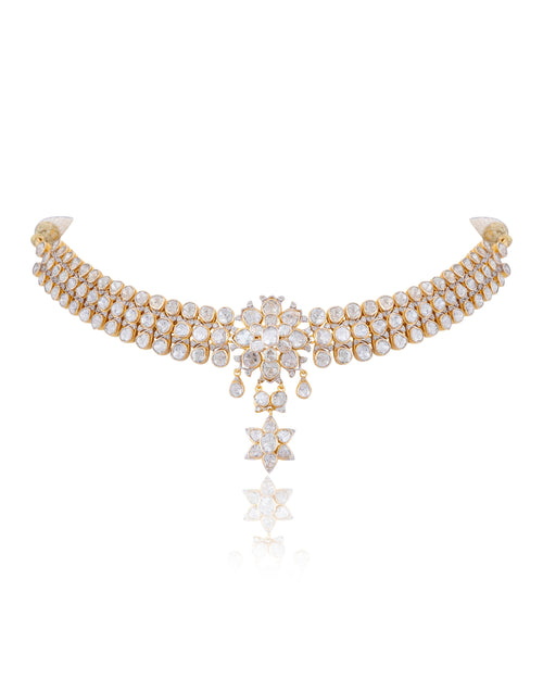 Zufia Polki And Diamond Choker