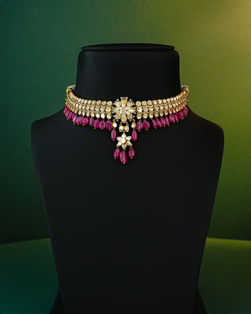 Zufia Polki And Diamond Choker