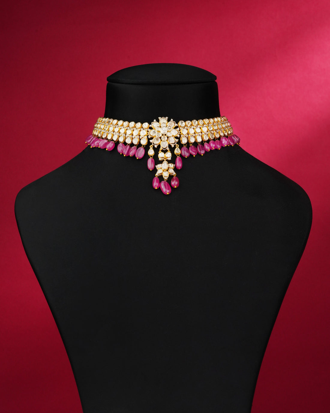 Zufia Polki And Diamond Choker