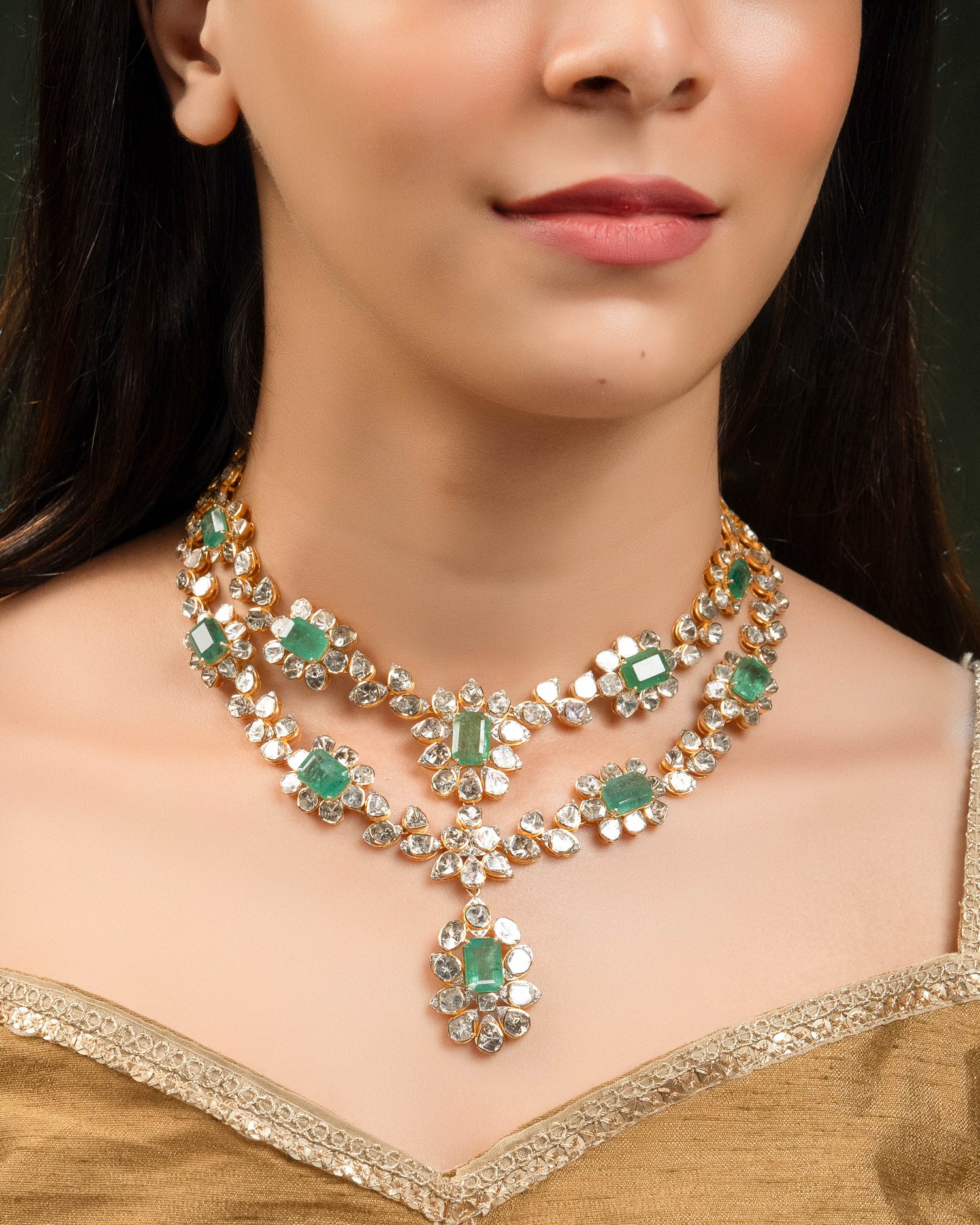 Aradhita Polki And Diamond Long Necklace