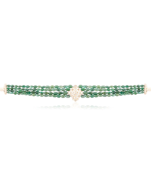 Tessa Polki And Diamond Bead Choker
