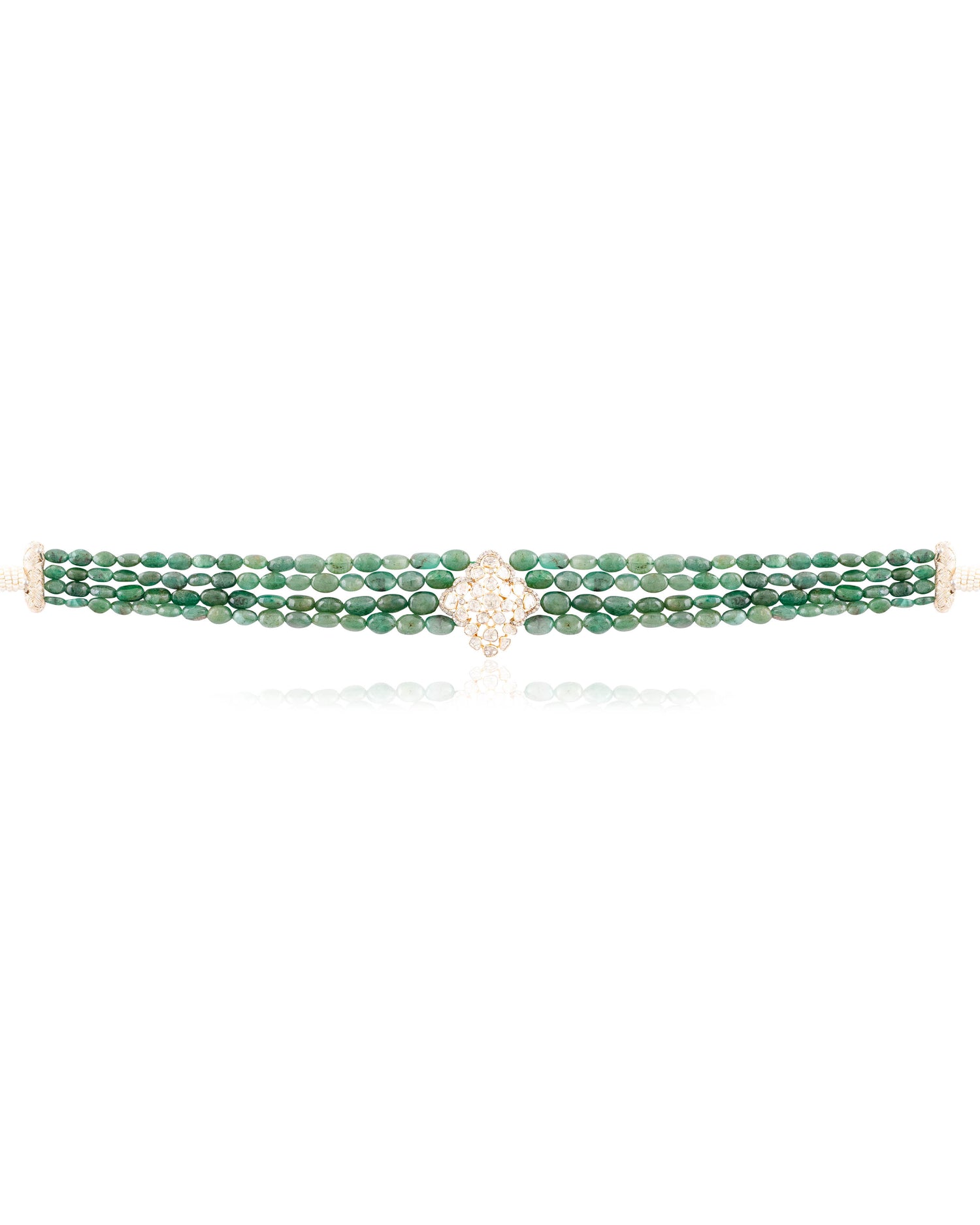 Tessa Polki And Diamond Bead Choker