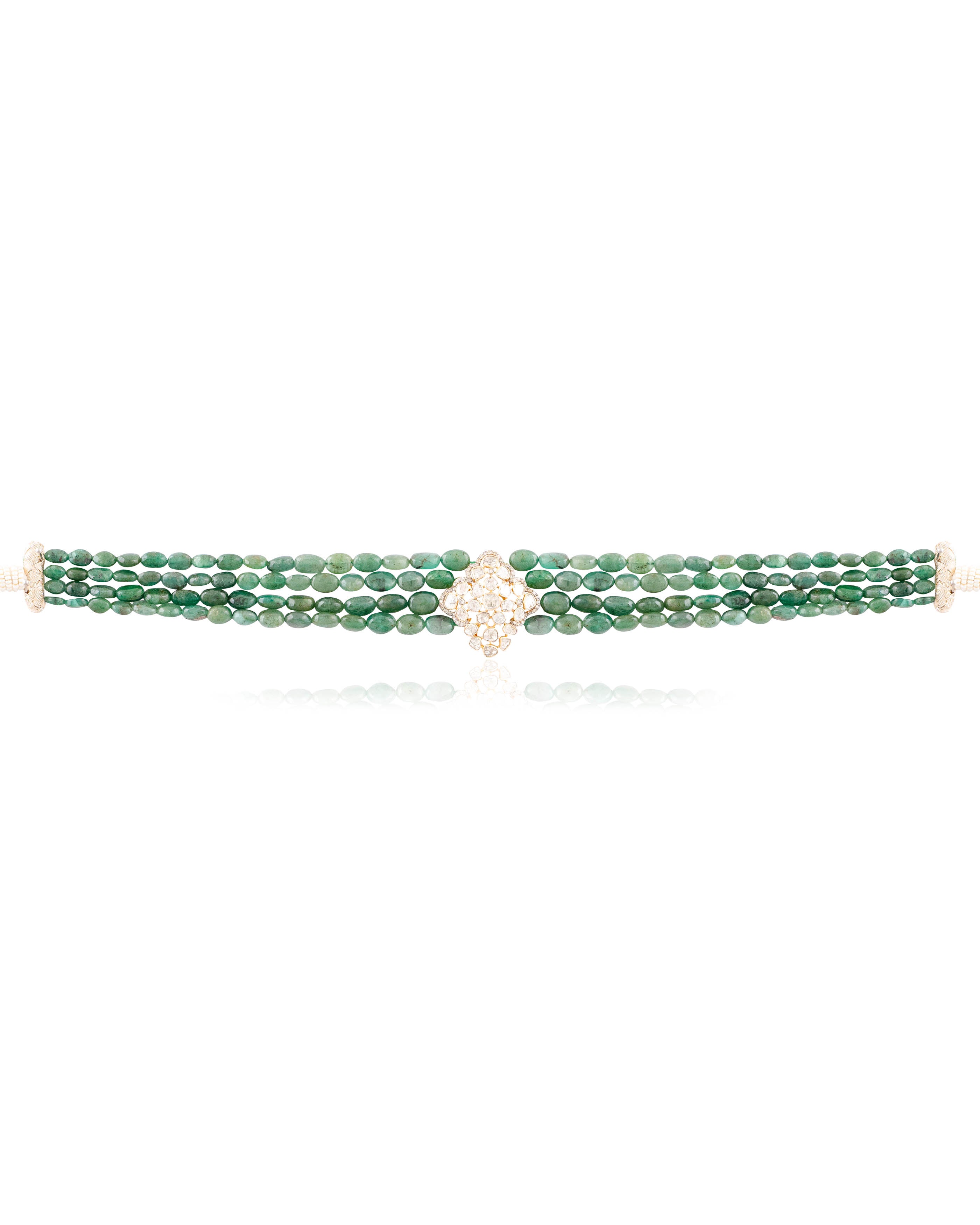 Tessa Polki And Diamond Bead Choker