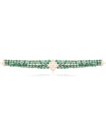 Tessa Polki And Diamond Bead Choker