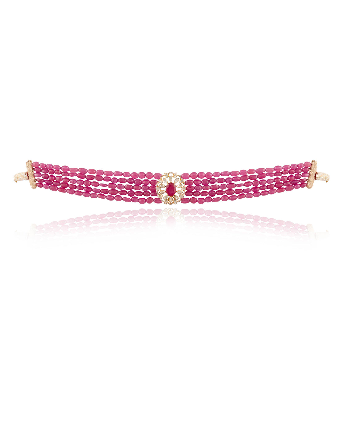 Nandini Polki And Diamond Bead Choker