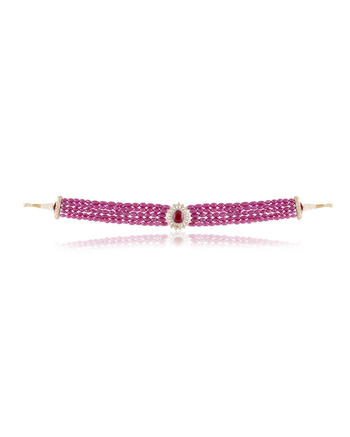 Leena Polki And Diamond Bead Choker