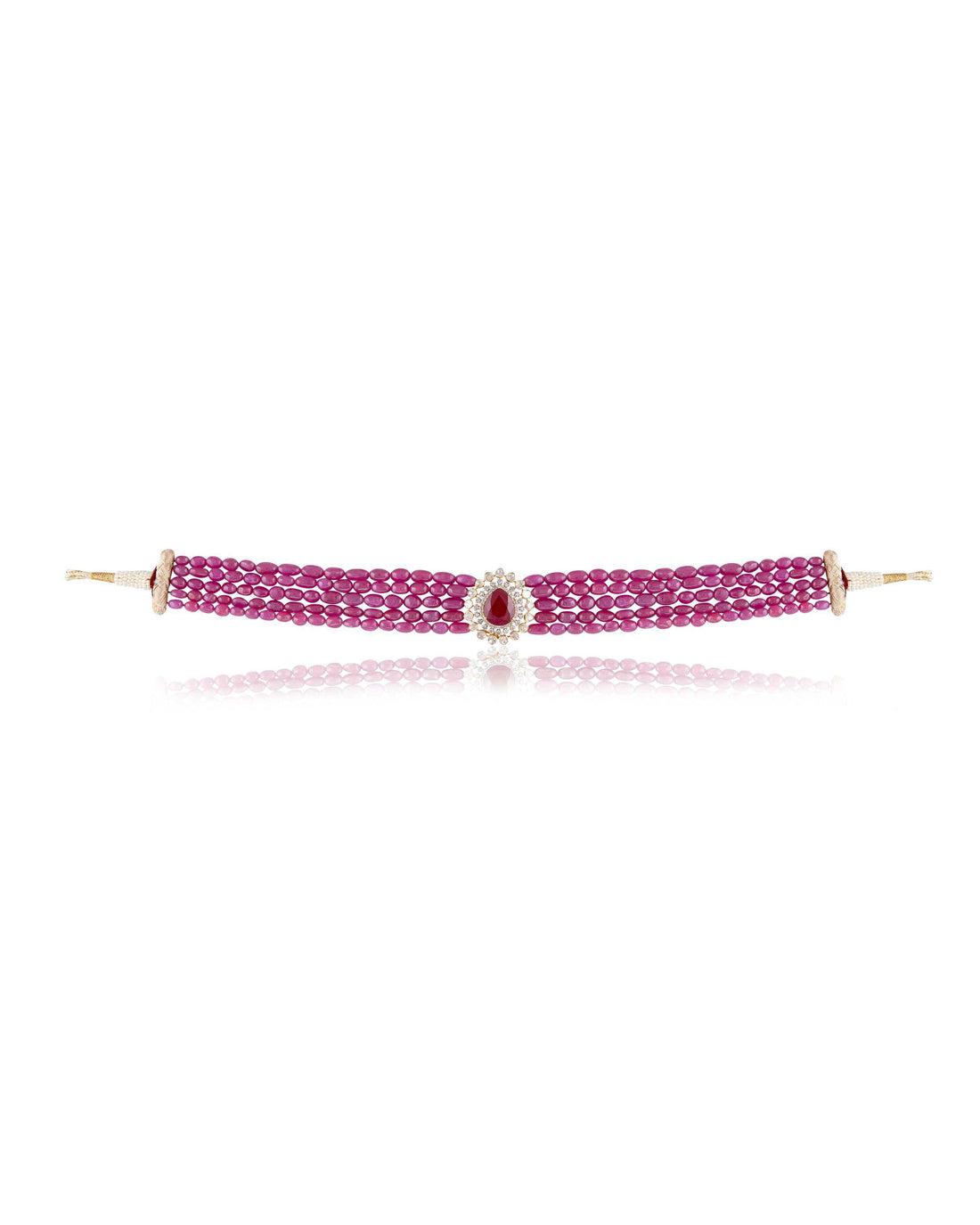 Leena Polki And Diamond Bead Choker