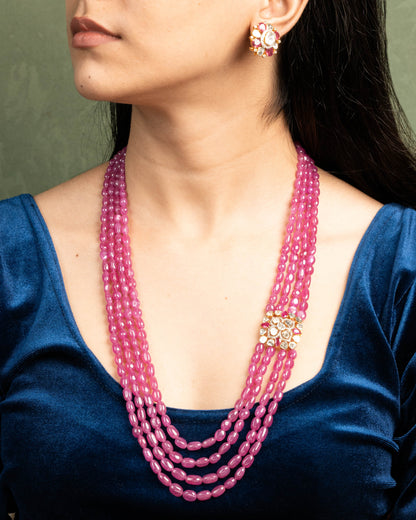 Rakul Polki And Diamond Bead Pendant