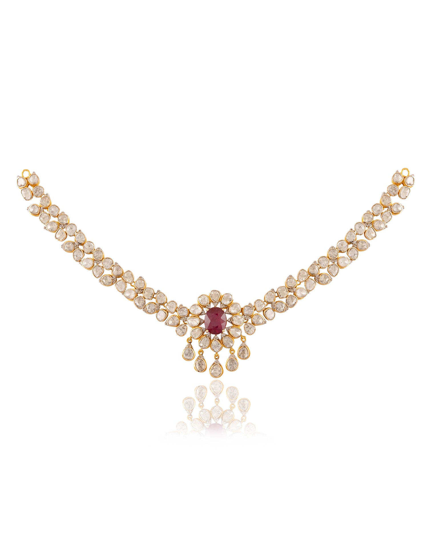 Avantika Polki And Diamond Necklace