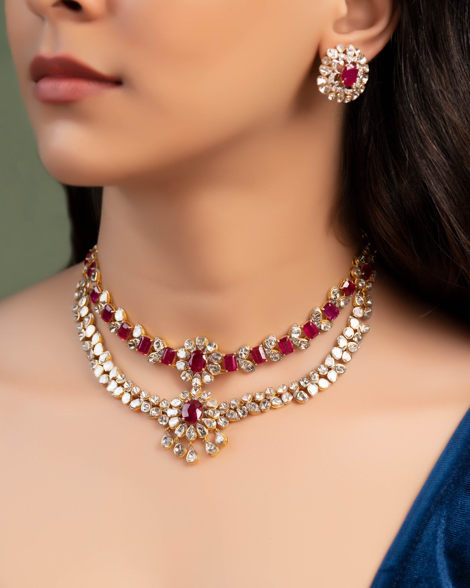 Avantika Polki And Diamond Necklace