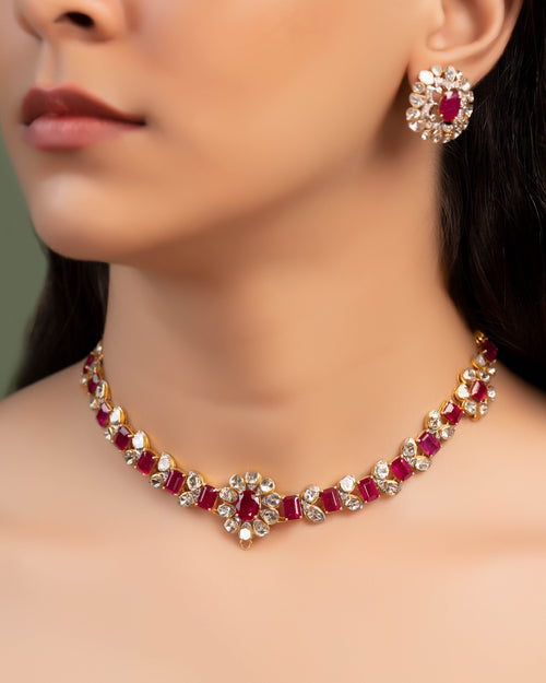 Zelina Polki And Diamond Necklace