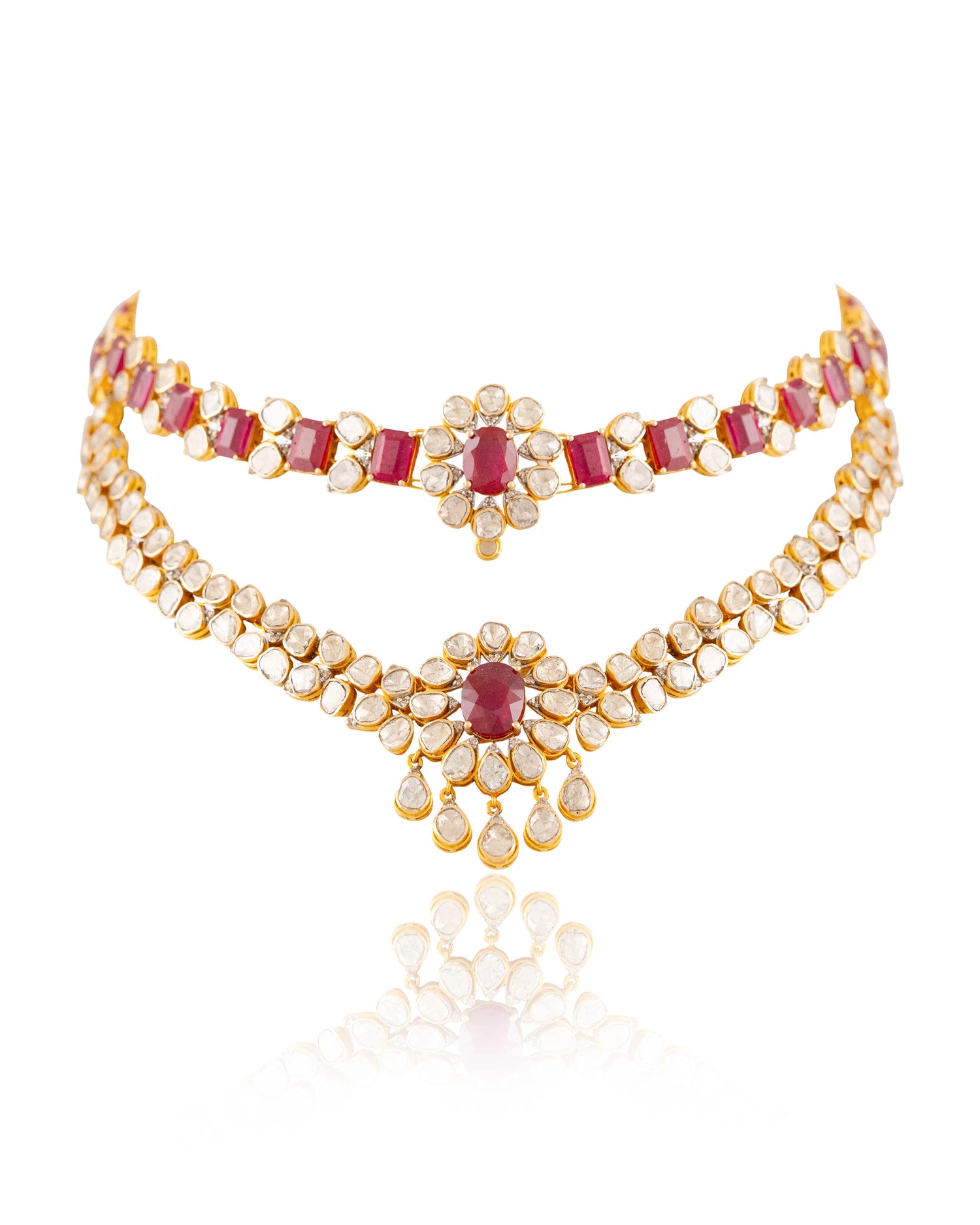 Avantika Polki And Diamond Necklace