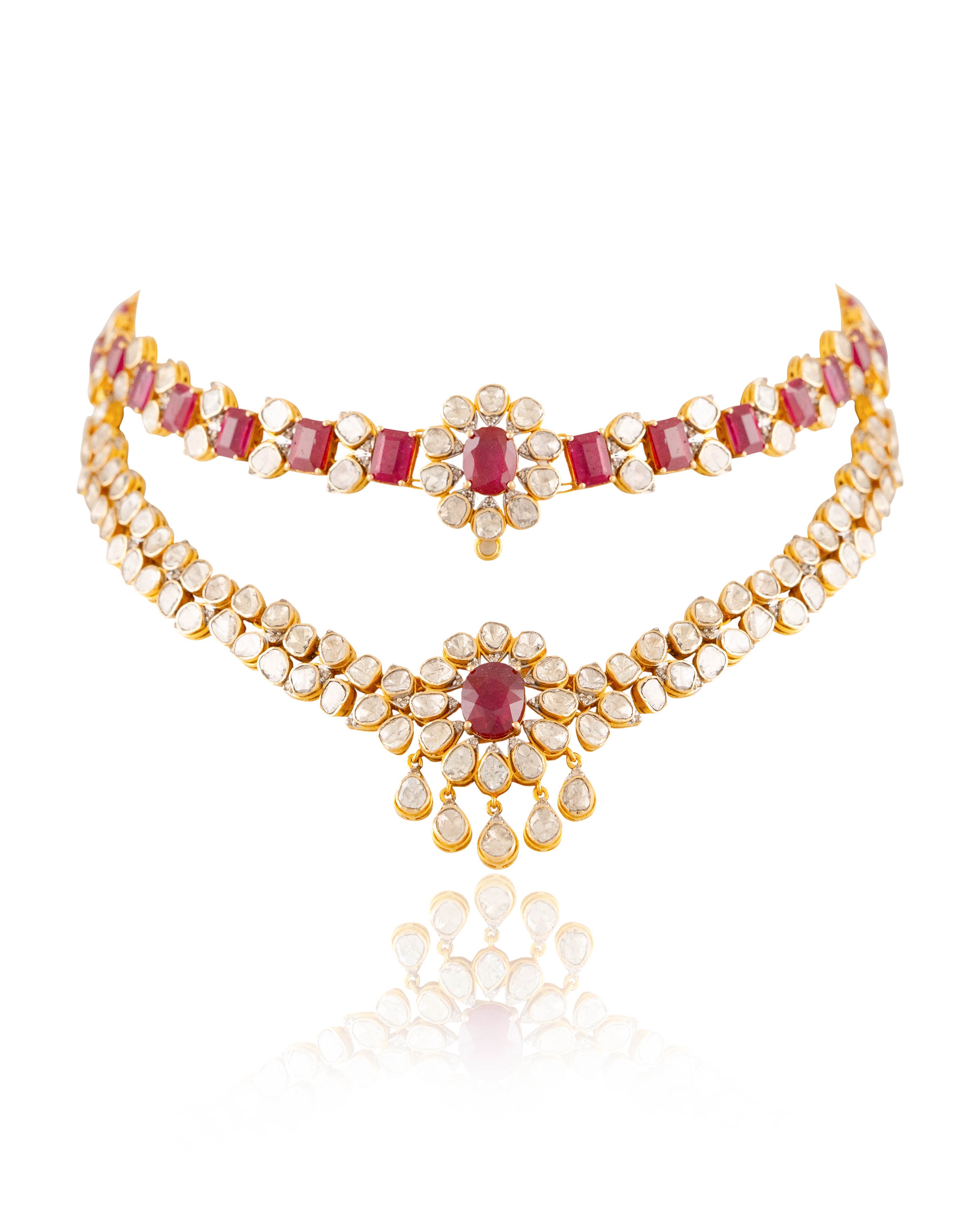 Avantika Polki And Diamond Necklace