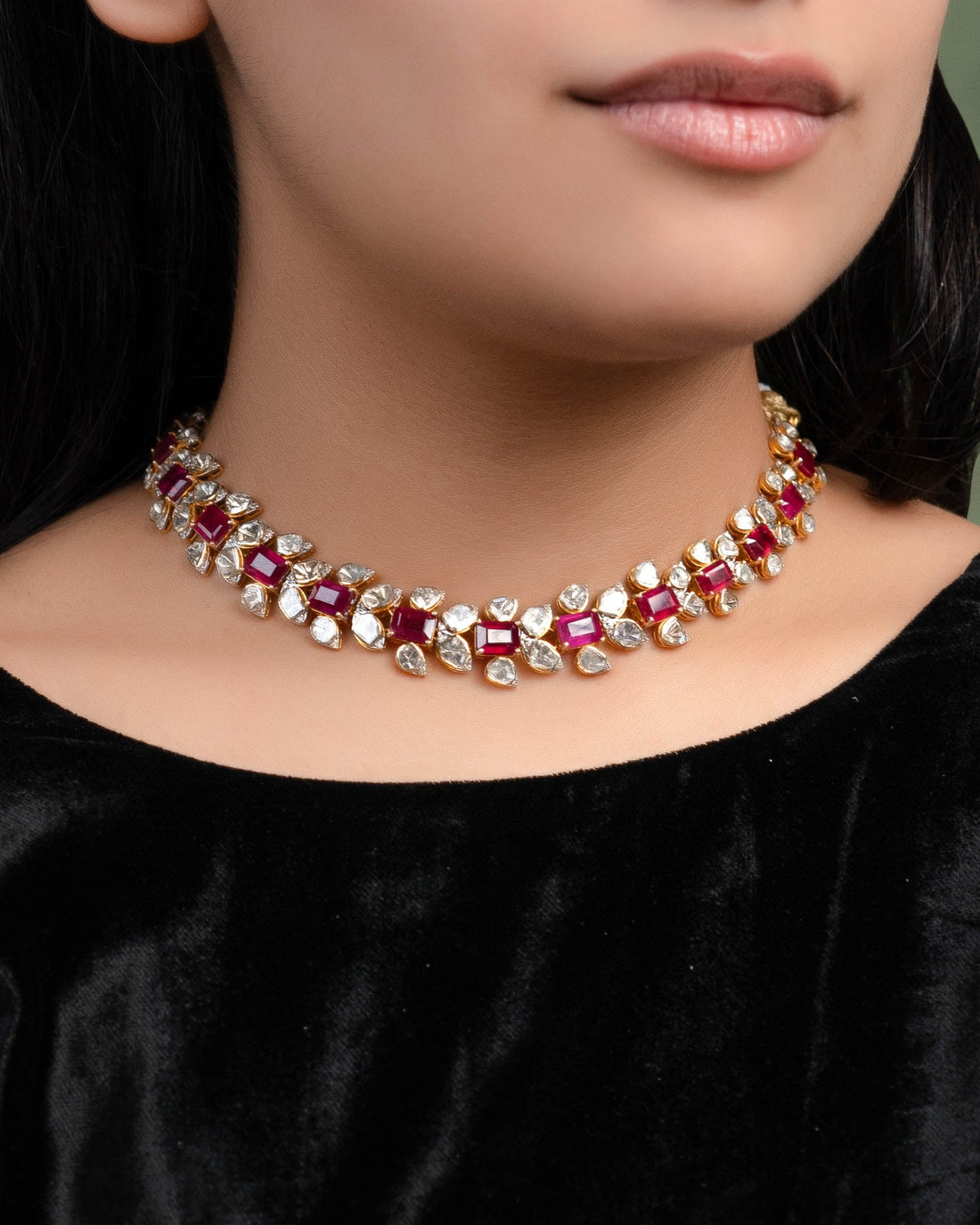 Umika Bridal Polki And Diamond Set