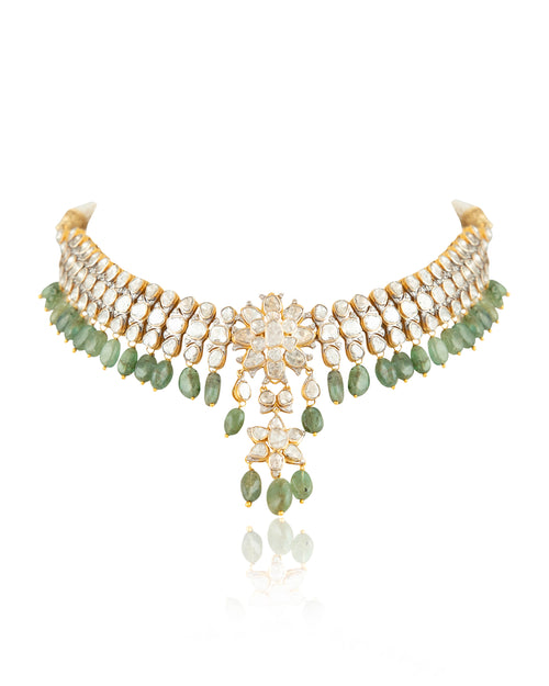 Odeline Polki And Diamond Choker