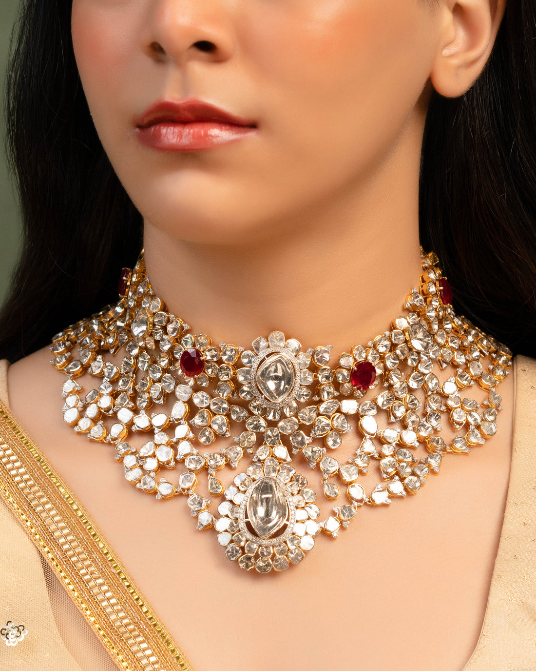 Vitanshi Polki And Diamond Necklace