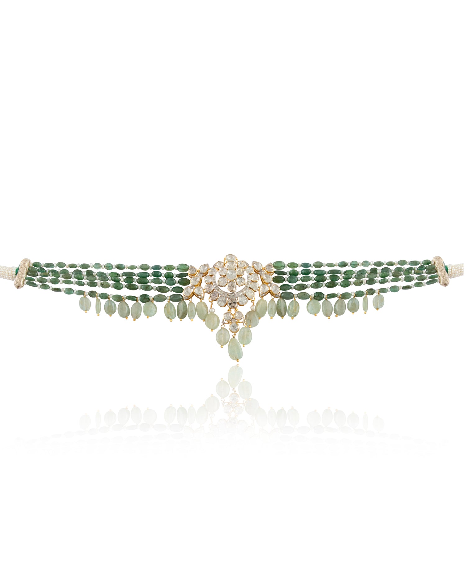 Umarah Polki And Diamond Bead Choker