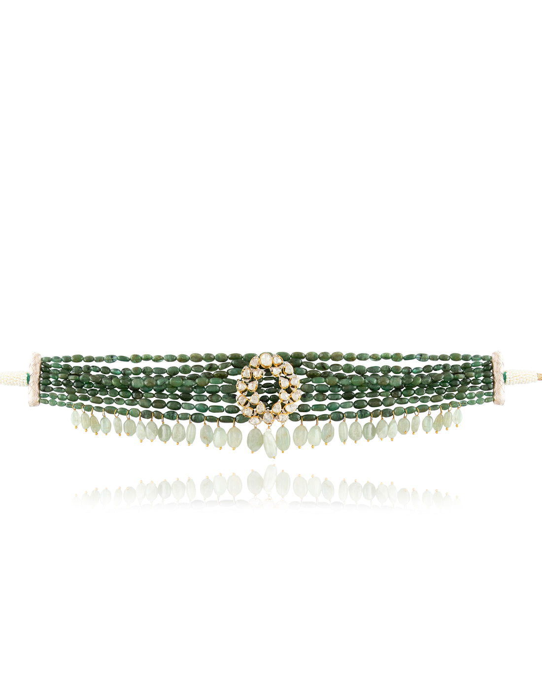 Shrida Polki And Diamond Bead Choker