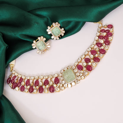 Sambhavi Polki And Diamond Choker