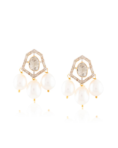 Harpreet Pendant And Tejal Tops Polki And Diamond Set
