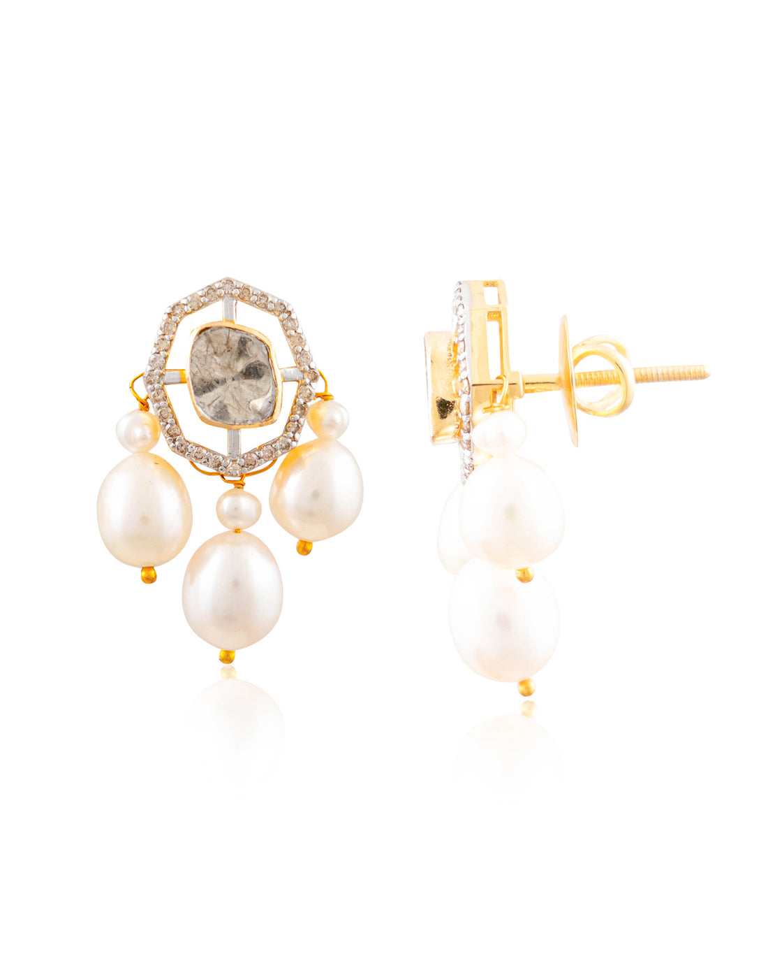 Olive Pendant And Sheetal Tops Polki And Diamond Set