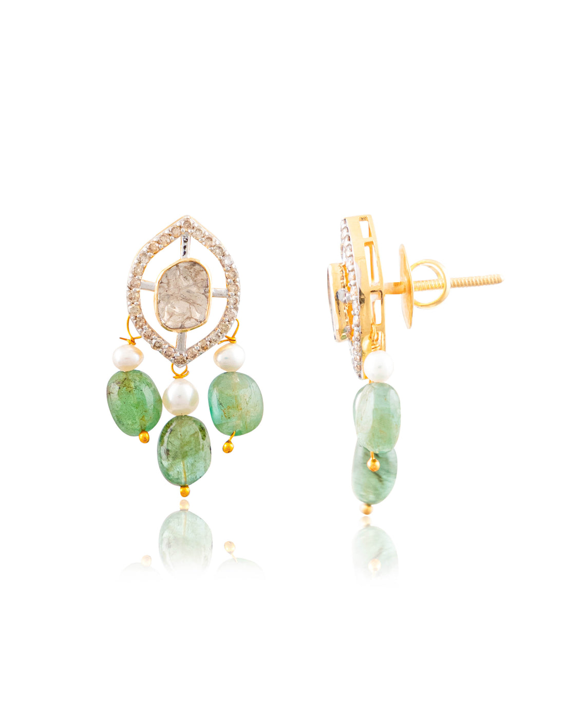 Octavia Pendant And Shiya Tops Polki And Diamond Set