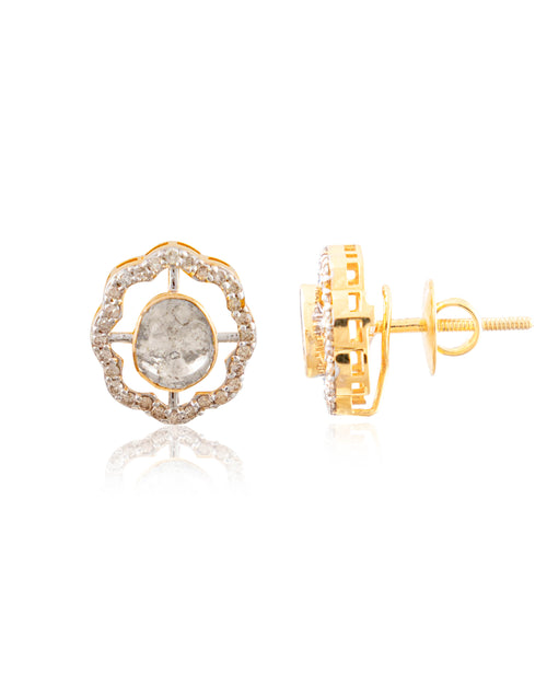 Pragya Pendant And Harvin Tops Polki And Diamond Set