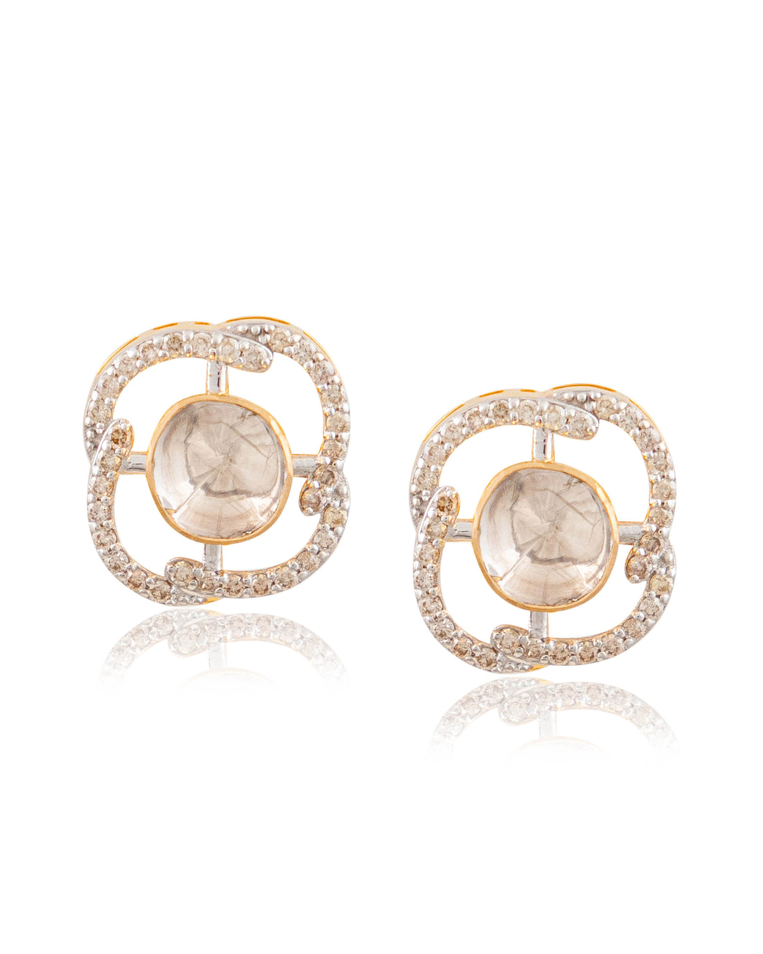 Arifa Pendant And Aarya Tops Polki And Diamond Set