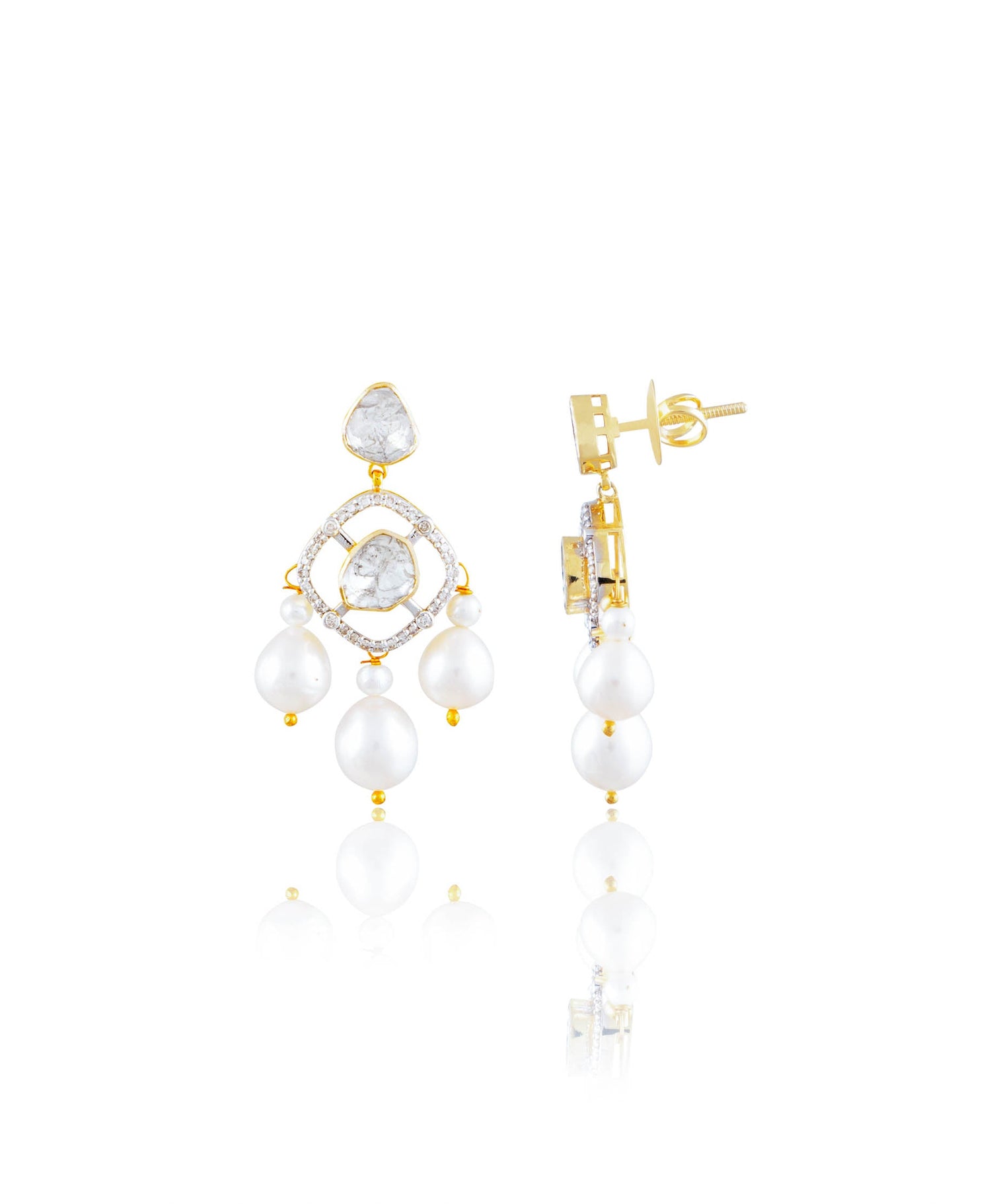 Eram Choker And Erika Long Earring Polki And Diamond Set