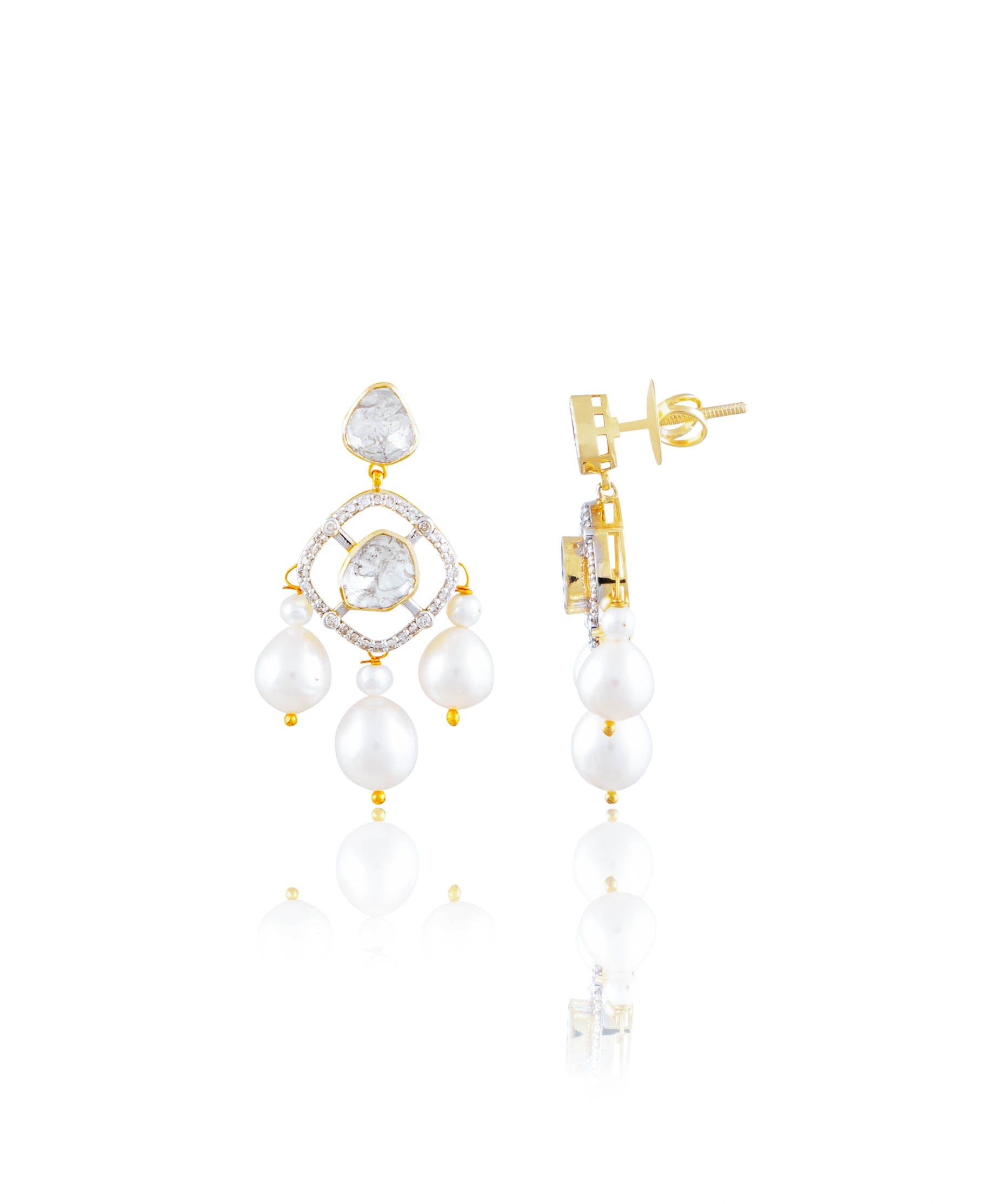 Eram Choker And Erika Long Earring Polki And Diamond Set