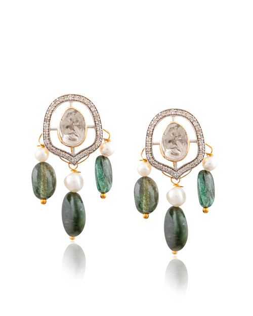 Erika Pendant And Hiteshri Tops Polki And Diamond Set
