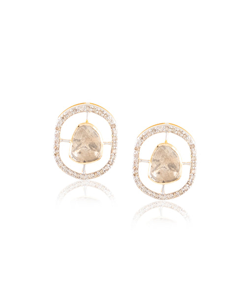 Medhya Pendant And Zohra Tops Polki And Diamond Set