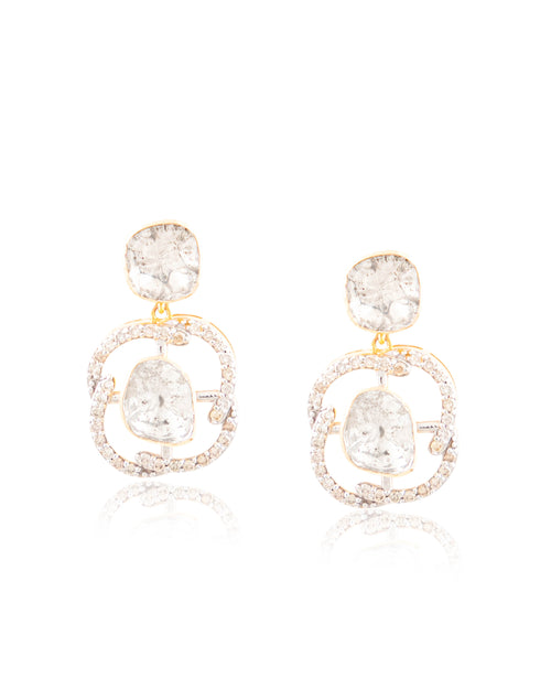 Preya Choker And Asha Long Earrings Polki And Diamond Set