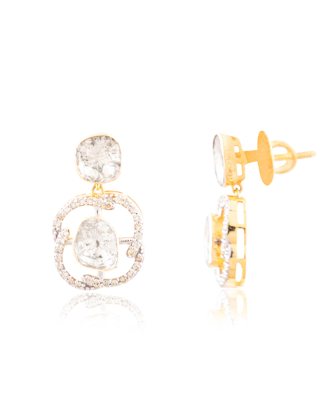 Preya Choker And Asha Long Earrings Polki And Diamond Set