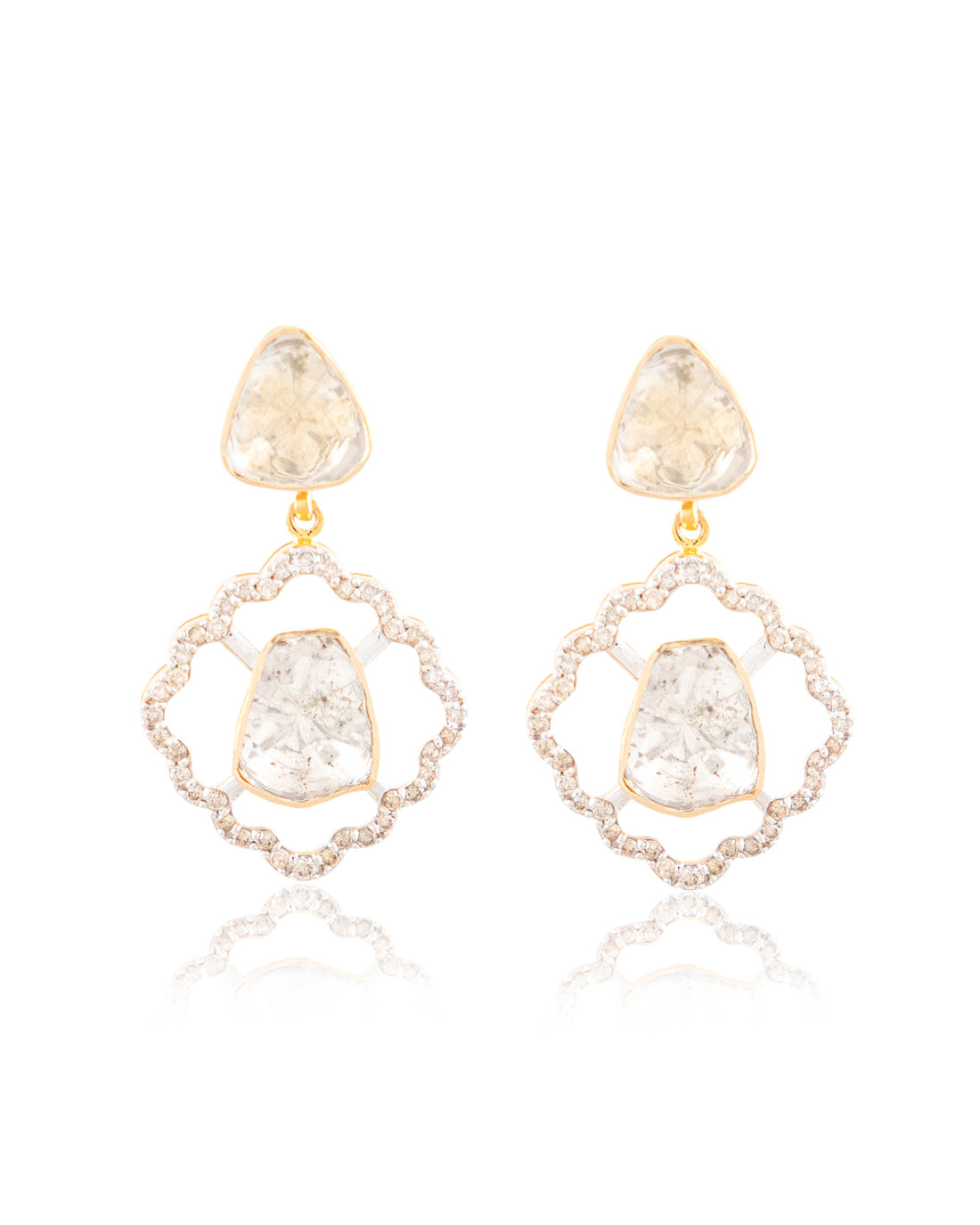 Priyanka Choker And Latika Tops Polki And Diamond Set