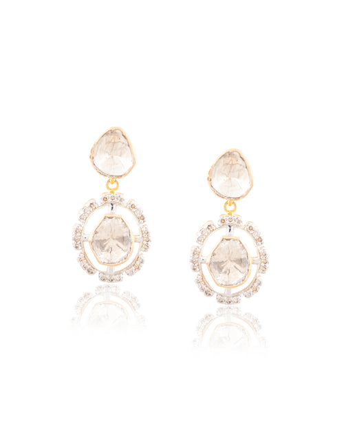 Prerna Choker And Laveena Long Earrings Polki And Diamond Set
