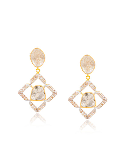 Vinita Choker And Shaziya Long Earrings Polki And Diamond Set