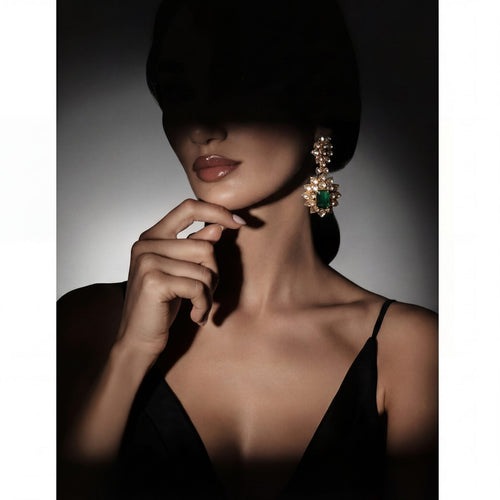 Erisha Polki And Diamond Long Earrings