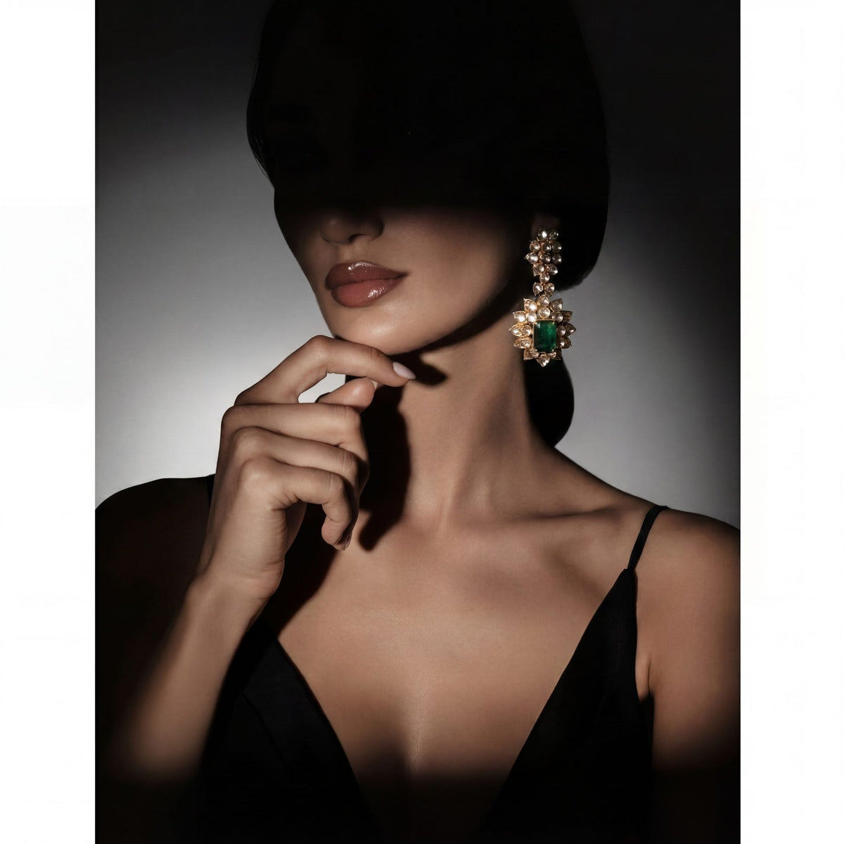 Erisha Polki And Diamond Long Earrings