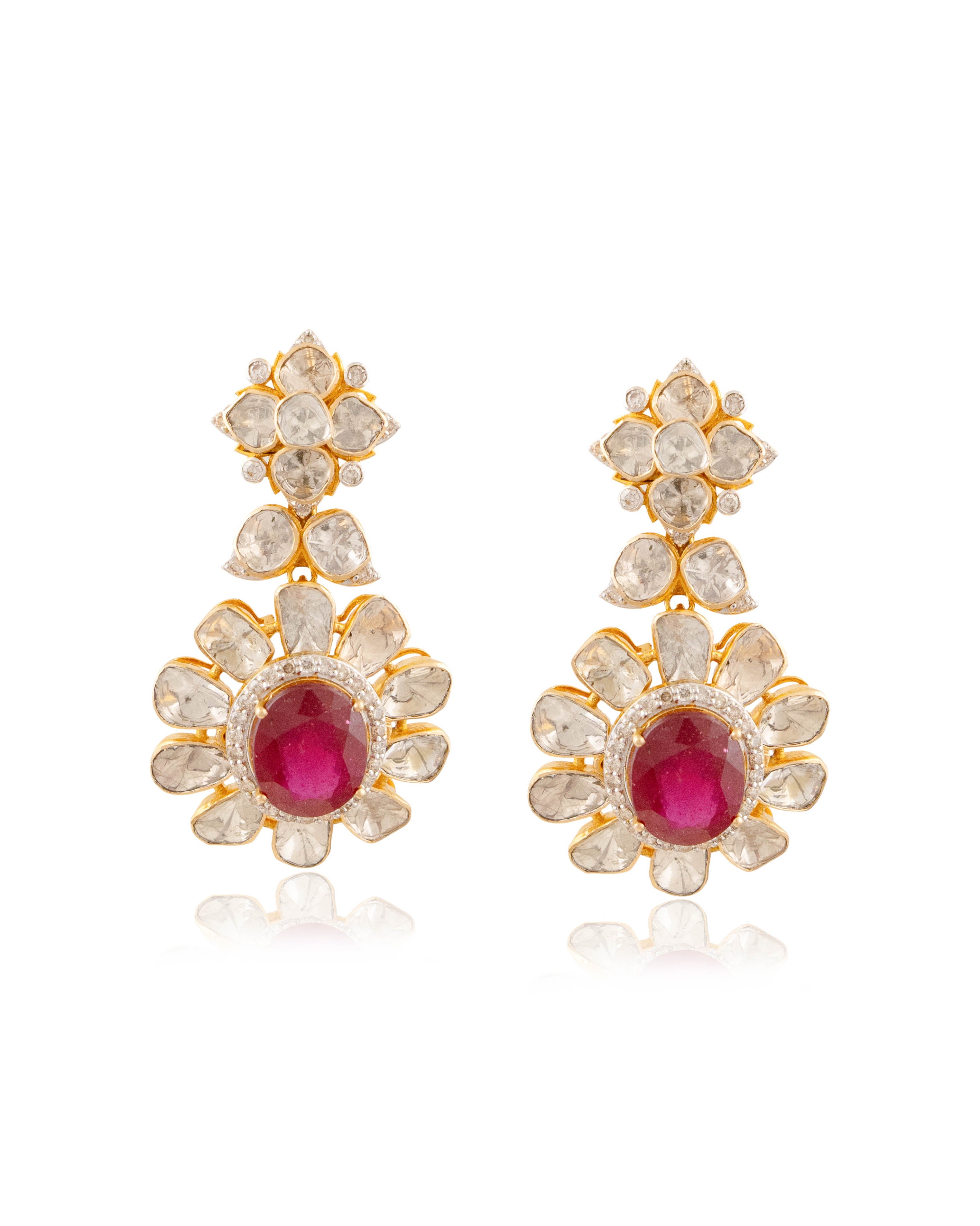 Polki diamond hot sale earrings tanishq