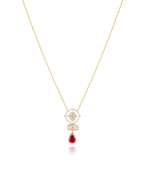 Ava Polki And Diamond Pendant